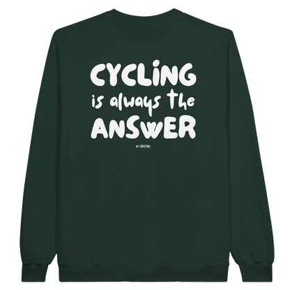 Cycling Is Always the Answer Pullover – Unisex Sweatshirt für Radfahrer